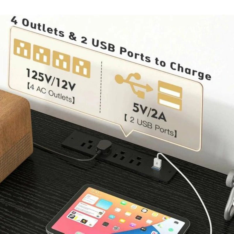 12 Drawers TV Stand for 55'' TV – Stylish Media Console with Charging Station & LED Lights for Living Room - Trendyhousehold.co