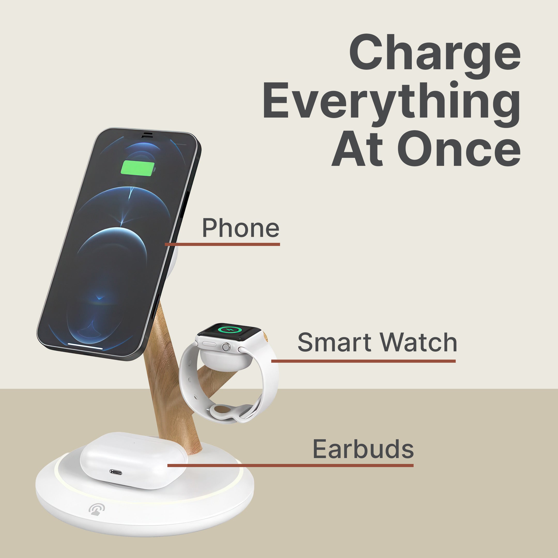 3-in-1 MagSafe Charger Wireless Charger for iPhone, AirPods, Apple Watch 4
