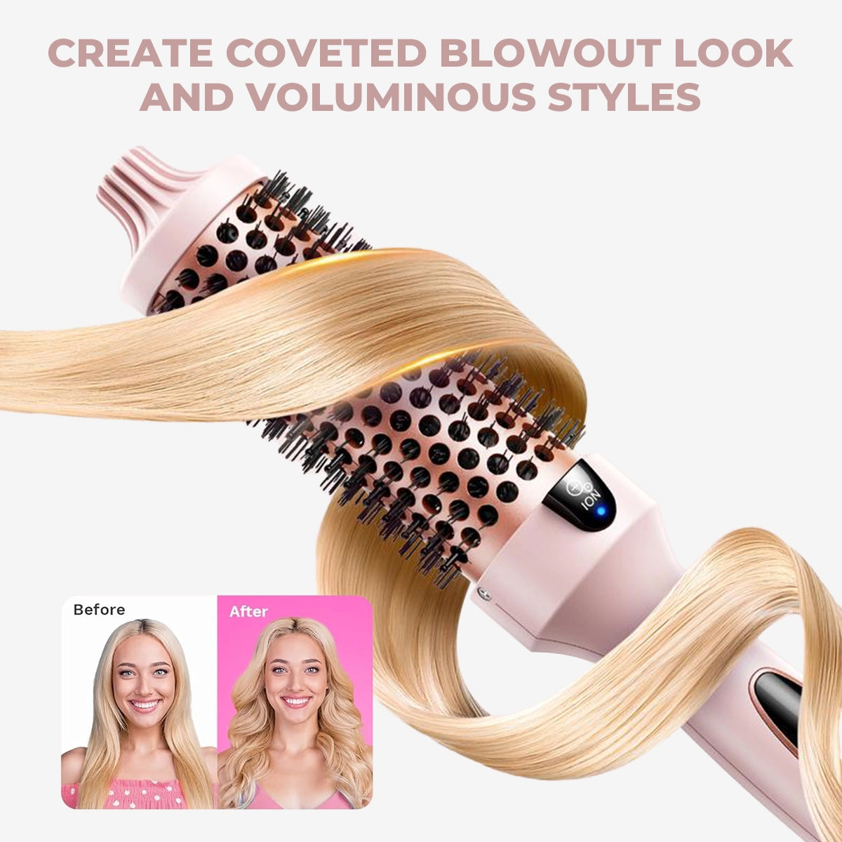 3-in-1 Pro Negative Ion Thermal Brush with Dual PTC Heaters 6