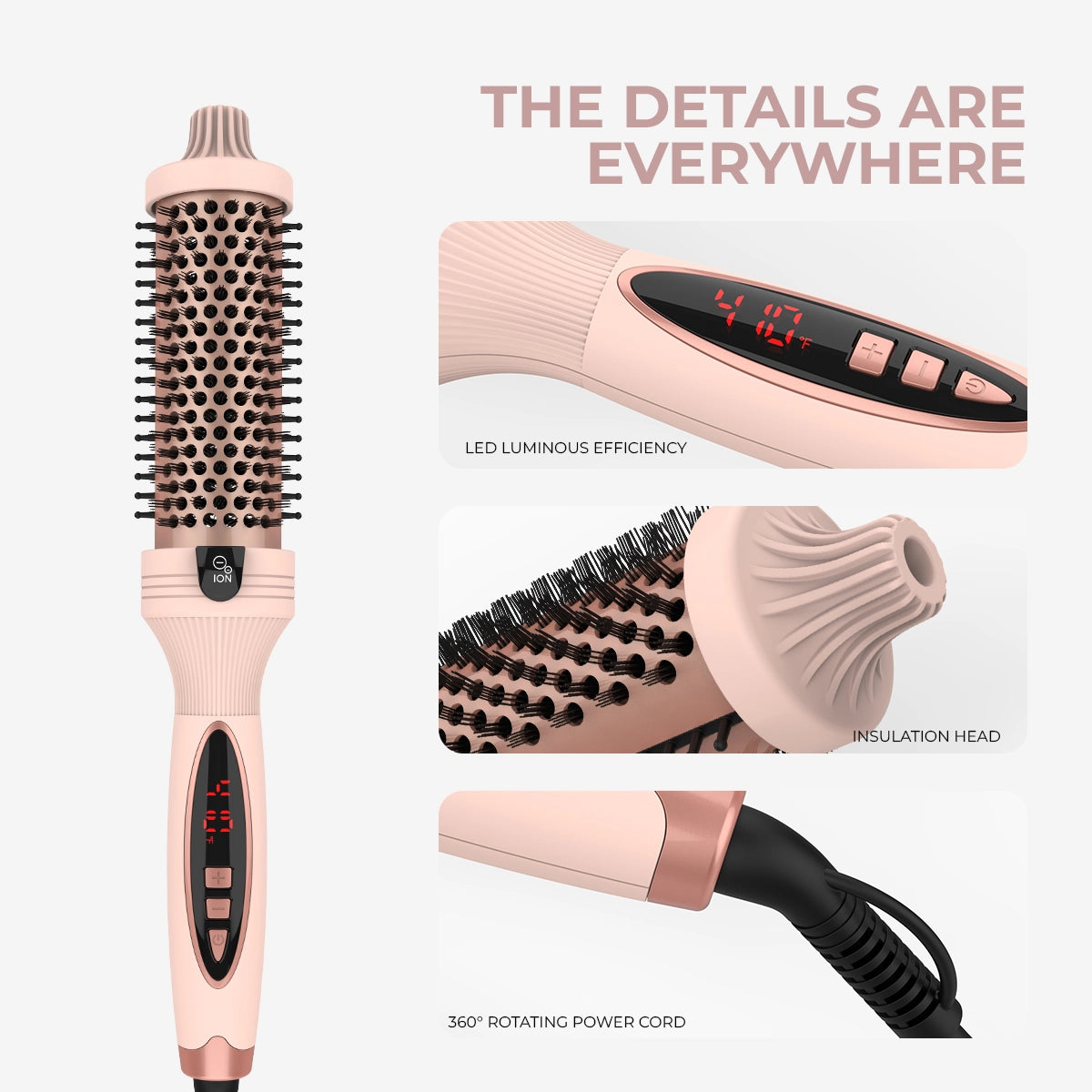 3-in-1 Pro Negative Ion Thermal Brush with Dual PTC Heaters 7