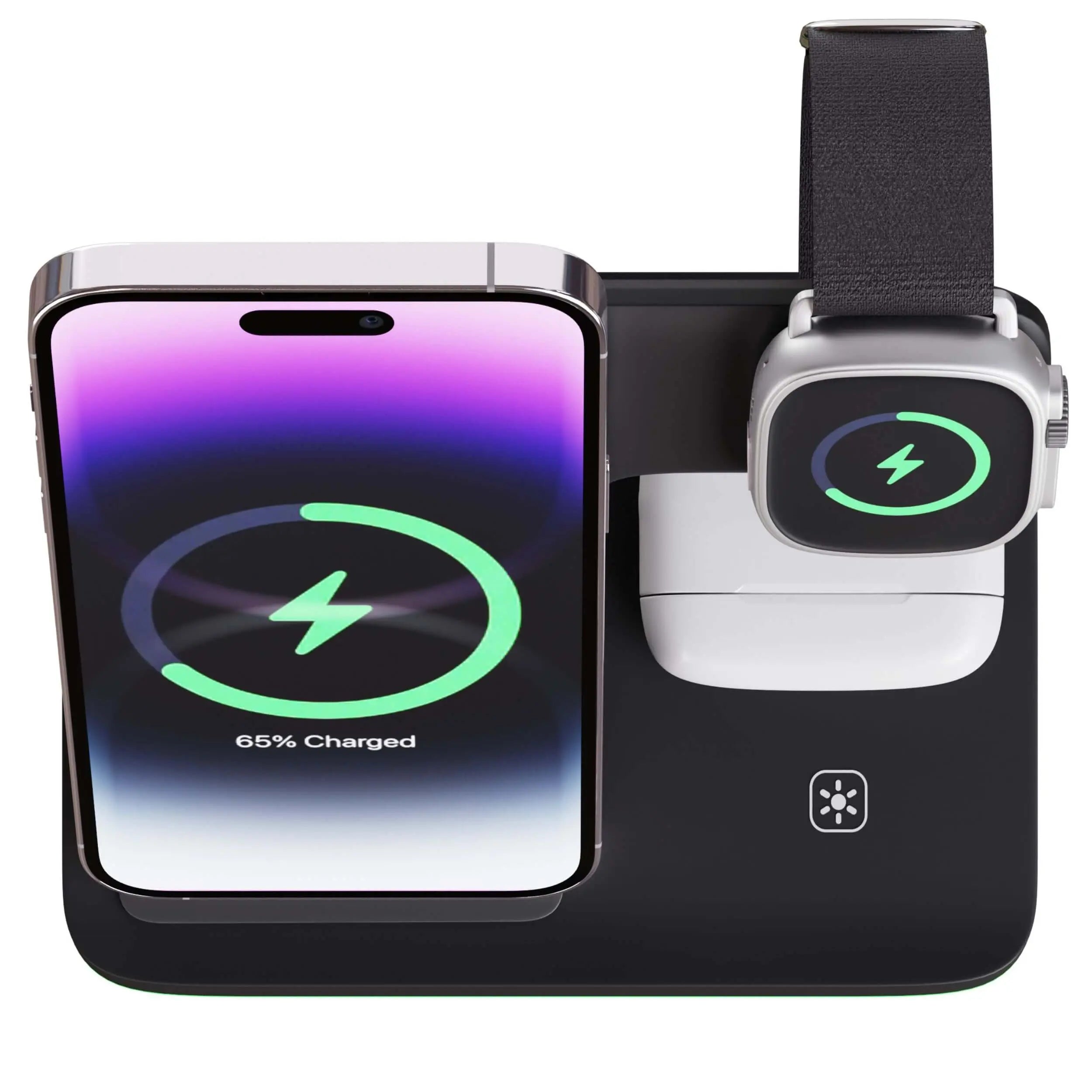 3-in-1 Wireless Charger for iPhone, Apple Watch, and AirPods 1