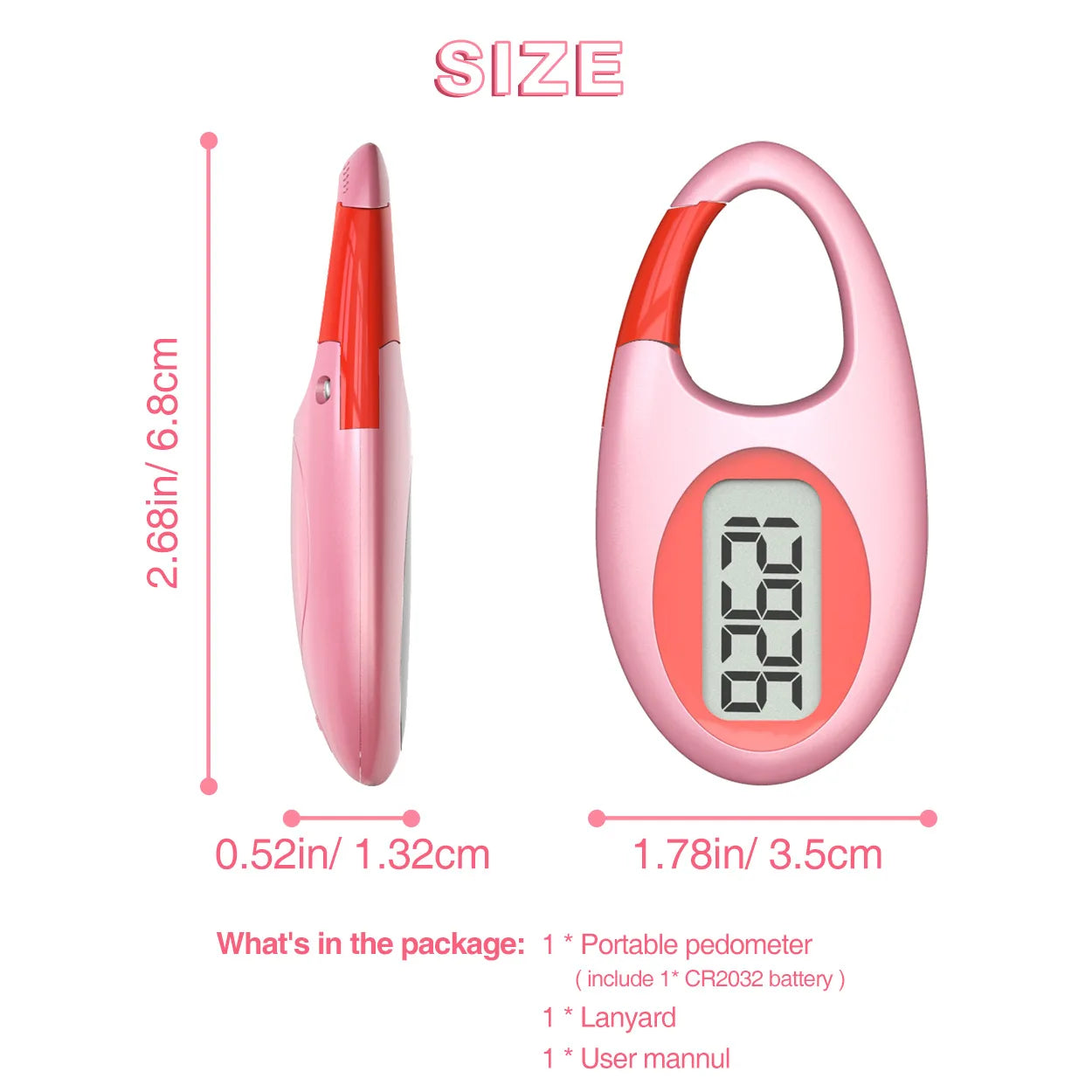 3D Pedometer for Walking – Accurate Step Counter & Step Tracker with Large Display for All Ages 2