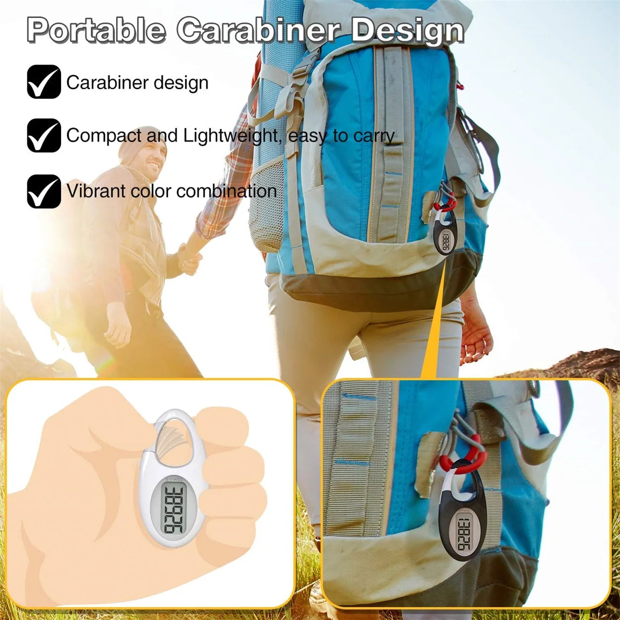 3D Pedometer for Walking – Accurate Step Counter & Step Tracker with Large Display for All Ages 4