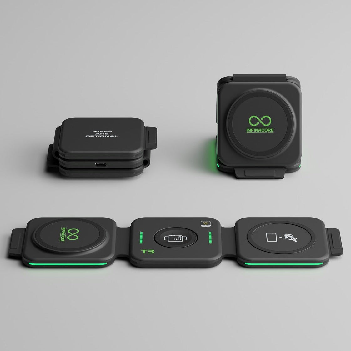 3 in 1 Wireless Charging Station for Apple Watch, iPhone, and AirPods 1