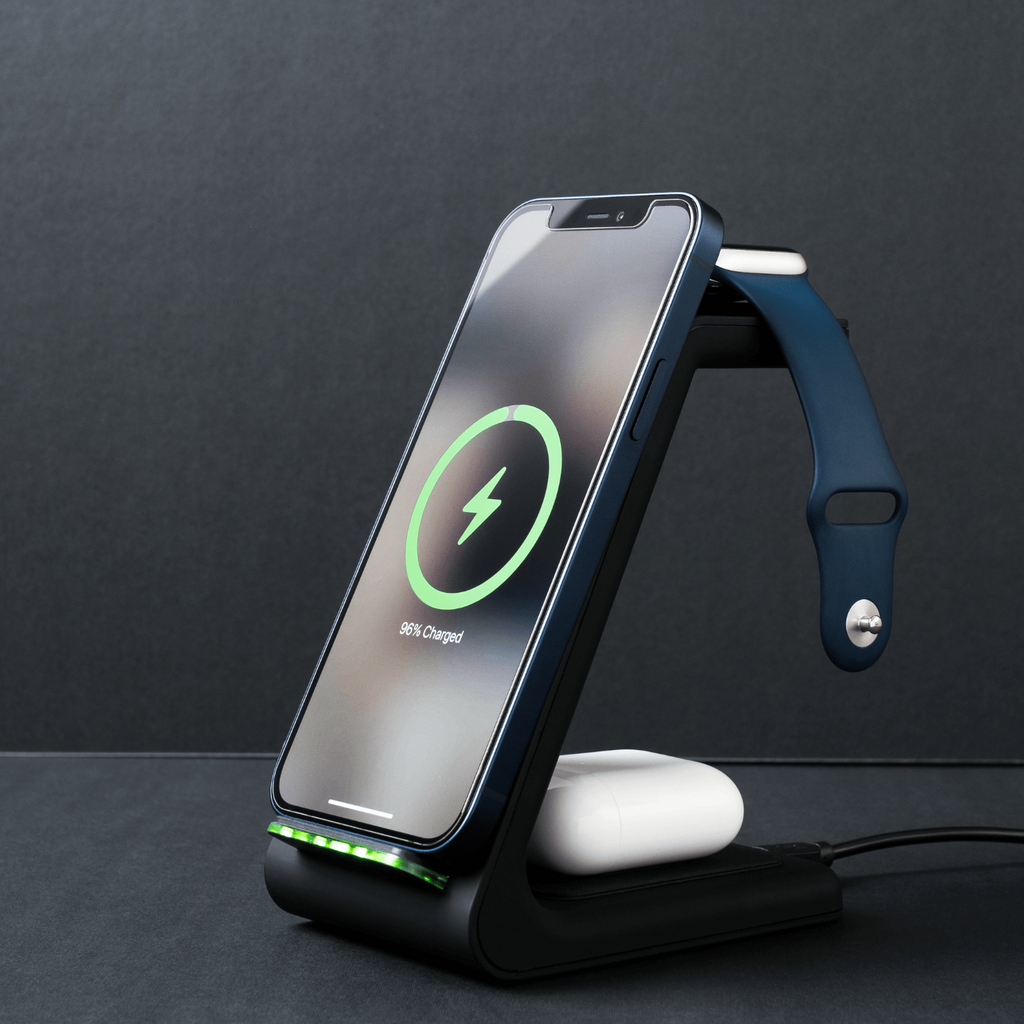 3 in 1 Wireless Charging Station for Apple, Samsung, Smartwatch, and AirPods 0
