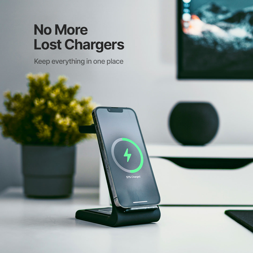 3 in 1 Wireless Charging Station for Apple, Samsung, Smartwatch, and AirPods 2
