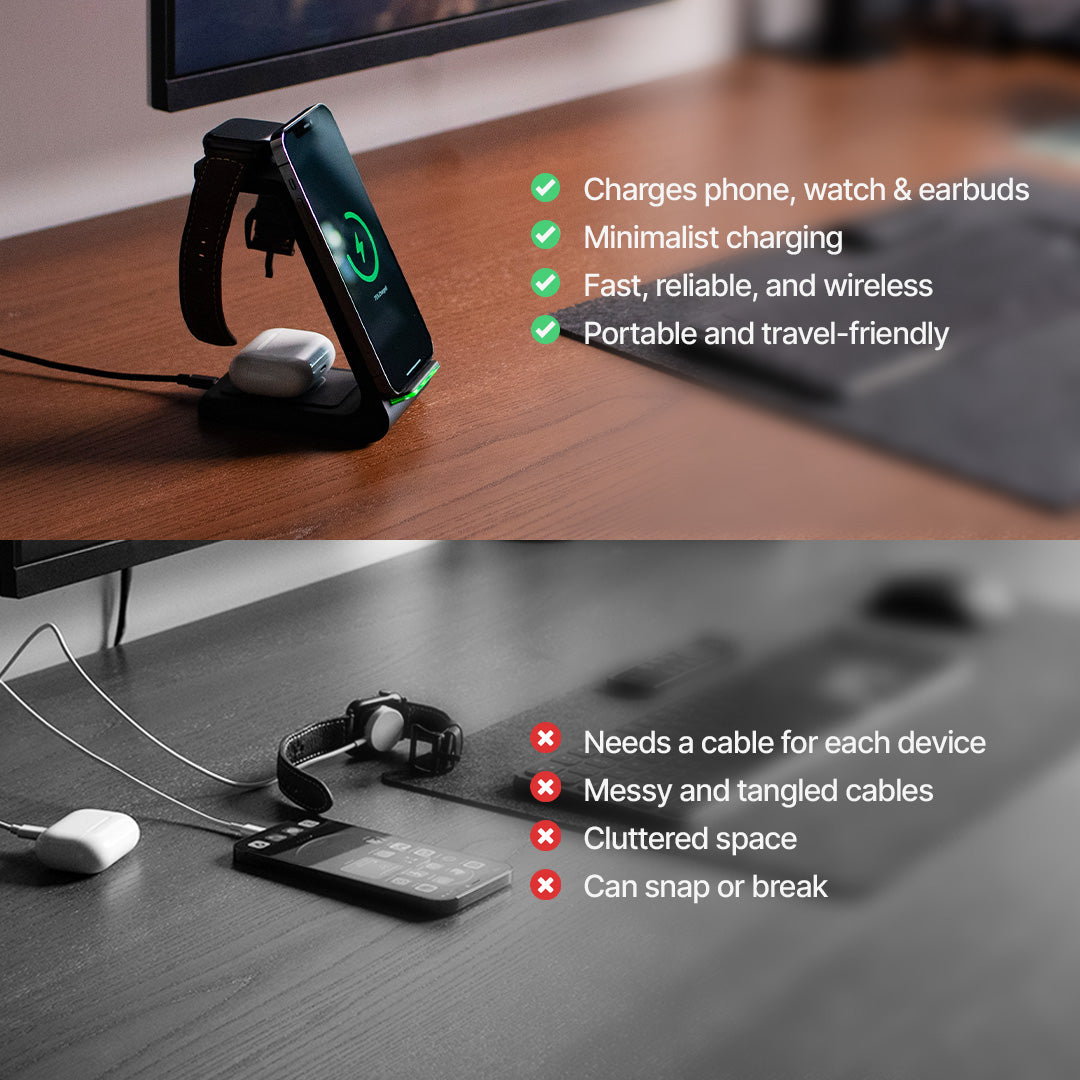 3 in 1 Wireless Charging Station for Apple, Samsung, Smartwatch, and AirPods 6