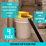 4-Pack Bucket Lid Mouse Trap – Humane Mice Traps for Effective Indoor & Outdoor Rodent Control 1