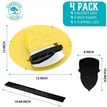 4-Pack Bucket Lid Mouse Trap – Humane Mice Traps for Effective Indoor & Outdoor Rodent Control 4