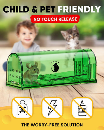 4-Pack Humane Mouse Traps – Safe, Easy Live Catch Mice Traps for Home Use 1