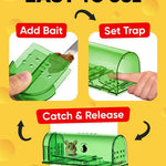 4-Pack Humane Mouse Traps – Safe, Easy Live Catch Mice Traps for Home Use 3