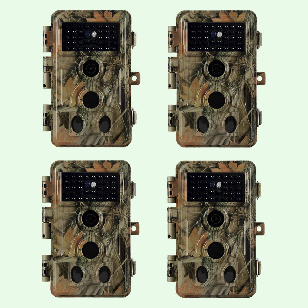 64MP Waterproof Game Camera 4-Pack Motion Activated Trail Cameras for Wildlife Tracking 0