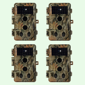 64MP Waterproof Game Camera 4-Pack Motion Activated Trail Cameras for Wildlife Tracking 0