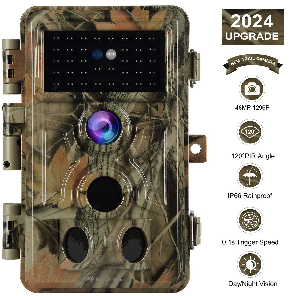 64MP Waterproof Game Camera 4-Pack Motion Activated Trail Cameras for Wildlife Tracking 4