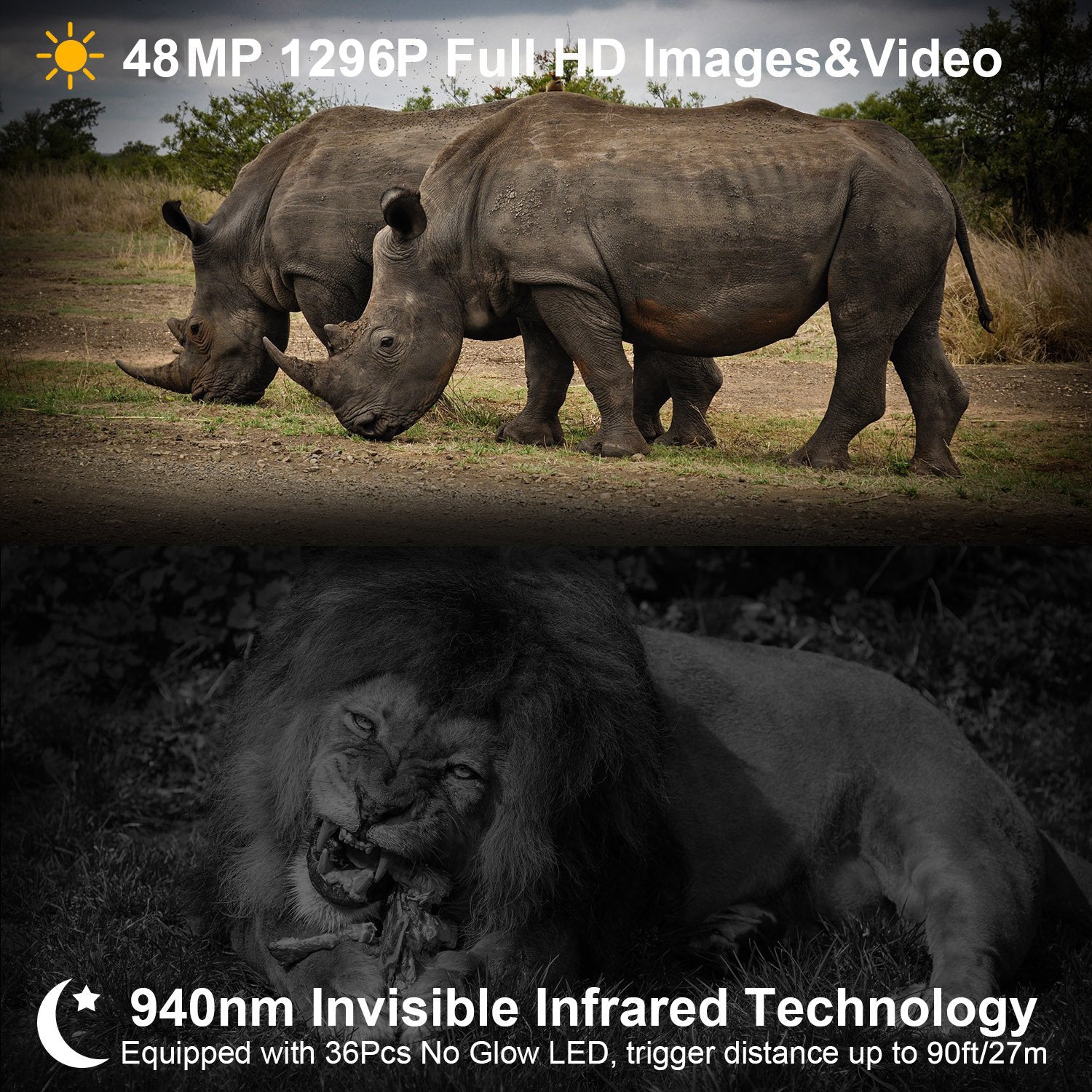 64MP Waterproof Game Camera 4-Pack Motion Activated Trail Cameras for Wildlife Tracking 5