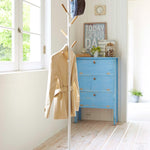 70 Steel Coat Rack Stand with Wooden Pegs for Entryway Modern Design 1