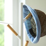 70 Steel Coat Rack Stand with Wooden Pegs for Entryway Modern Design 4