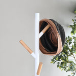 70 Steel Coat Rack Stand with Wooden Pegs for Entryway Modern Design 6
