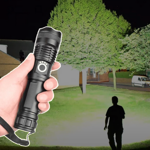 90000 Lumens XHP50.2 Ultra Bright Flashlight – Powerful, Rechargeable & Waterproof | Perfect for Outdoor Adventures 0