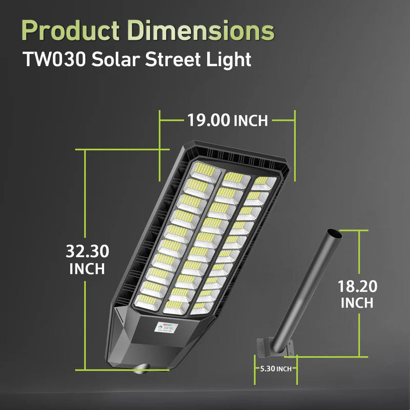 9000W Solar Street Light 180000 Lumens Motion Sensor Outdoor LED Solar Street Lamp 6