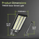 9000W Solar Street Light 180000 Lumens Motion Sensor Outdoor LED Solar Street Lamp 6
