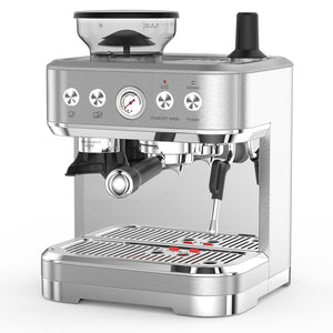 All-in-One Espresso Machine with Built-In Grinder and Milk Frother 0