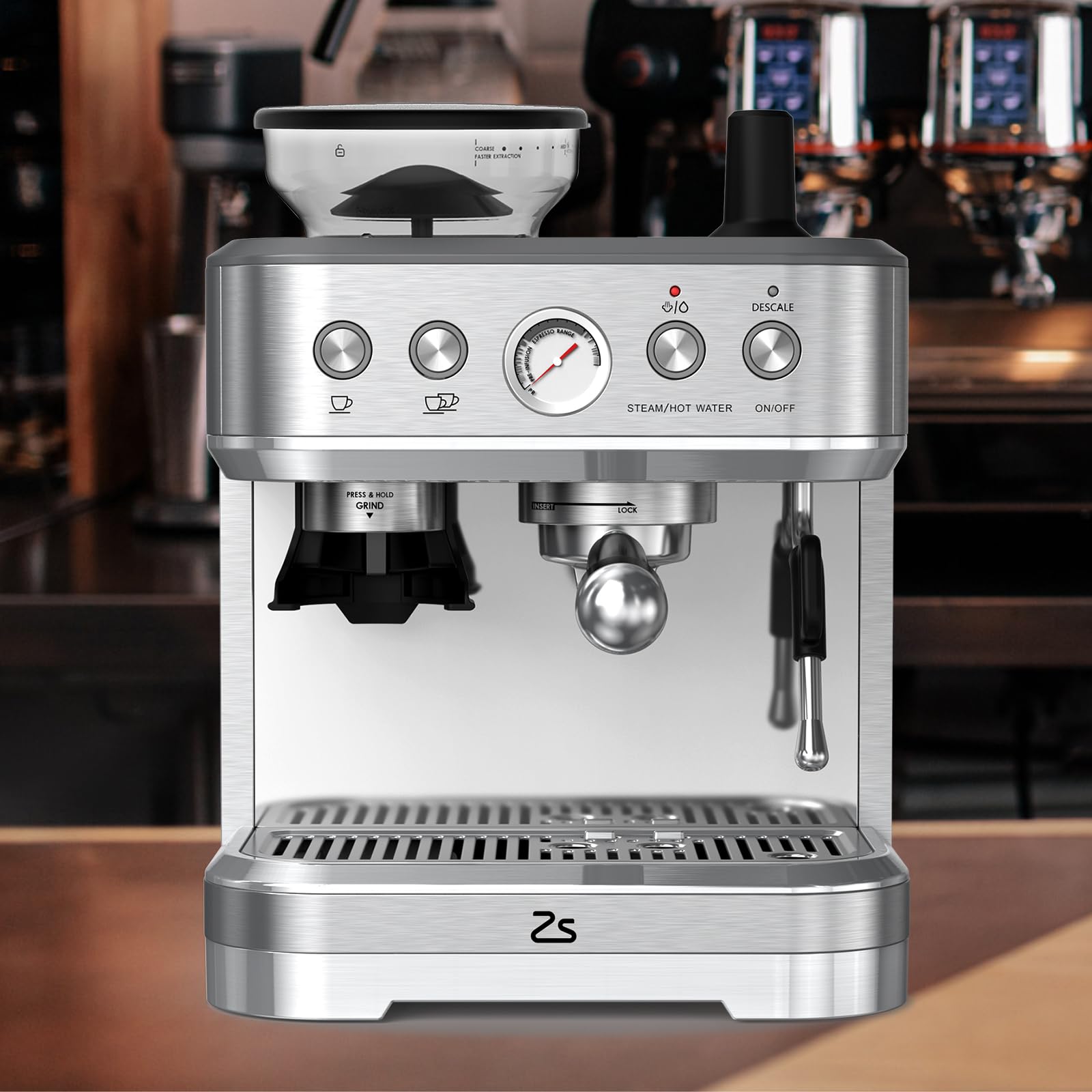 All-in-One Espresso Machine with Built-In Grinder and Milk Frother 2