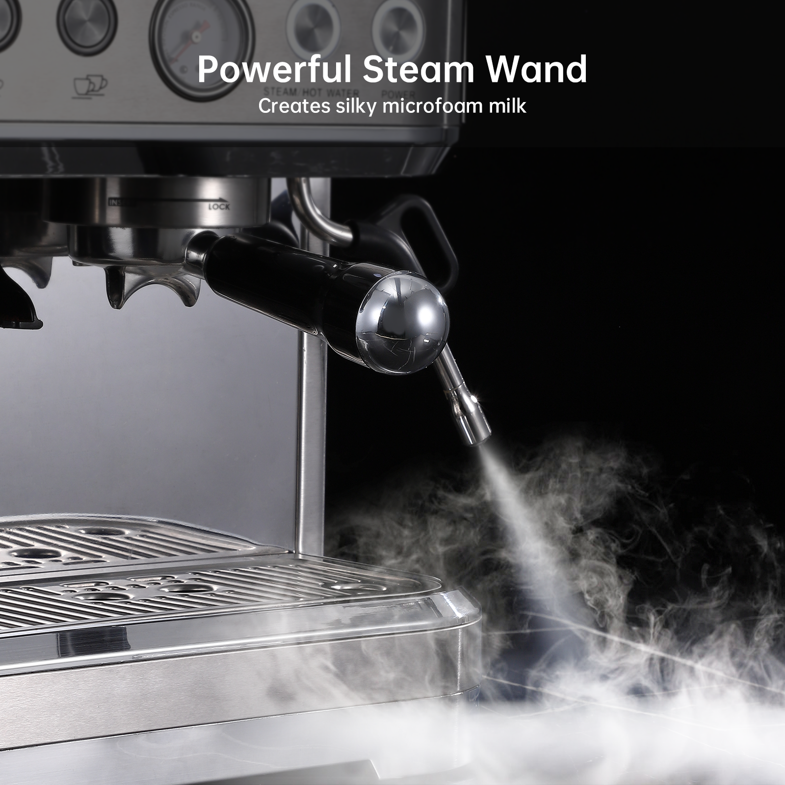 All-in-One Espresso Machine with Built-In Grinder and Milk Frother 5