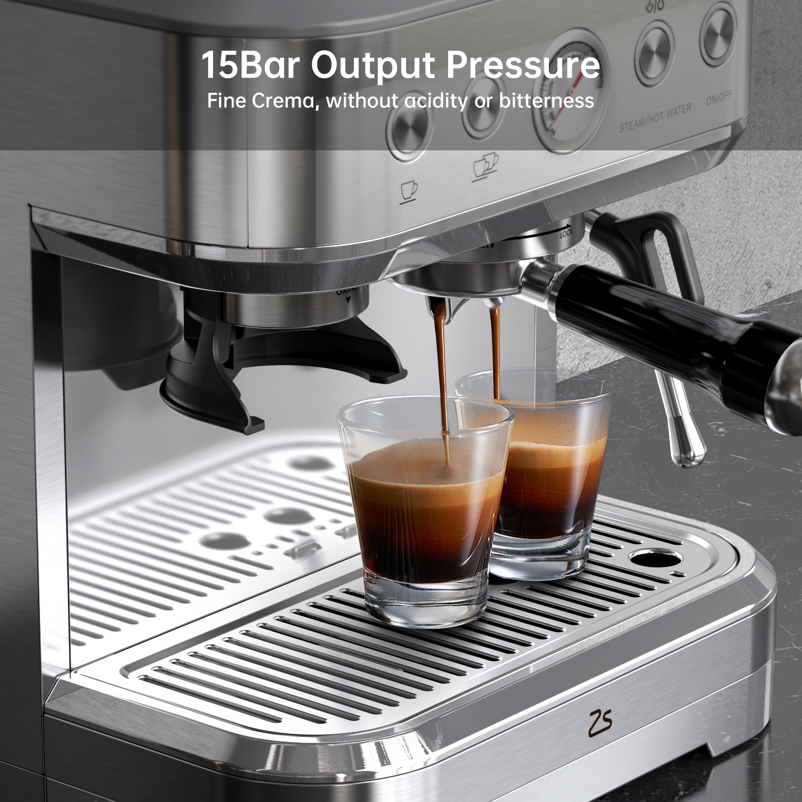 All-in-One Espresso Machine with Built-In Grinder and Milk Frother 7