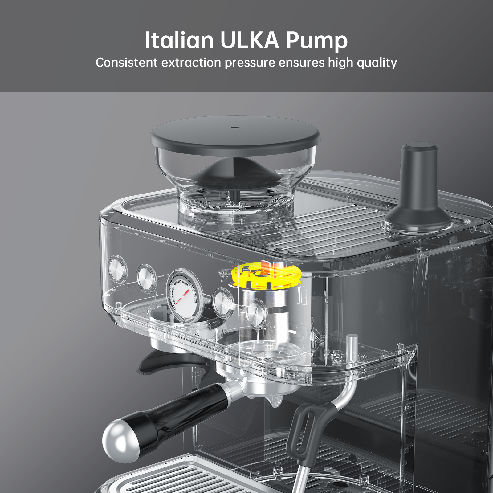 All-in-One Espresso Machine with Built-In Grinder and Milk Frother 8