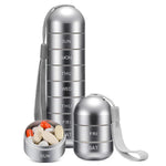 Aluminum 7-Day Weekly Pill Organizer – Travel Pill Box & Portable Pill Container for Medication Management 2