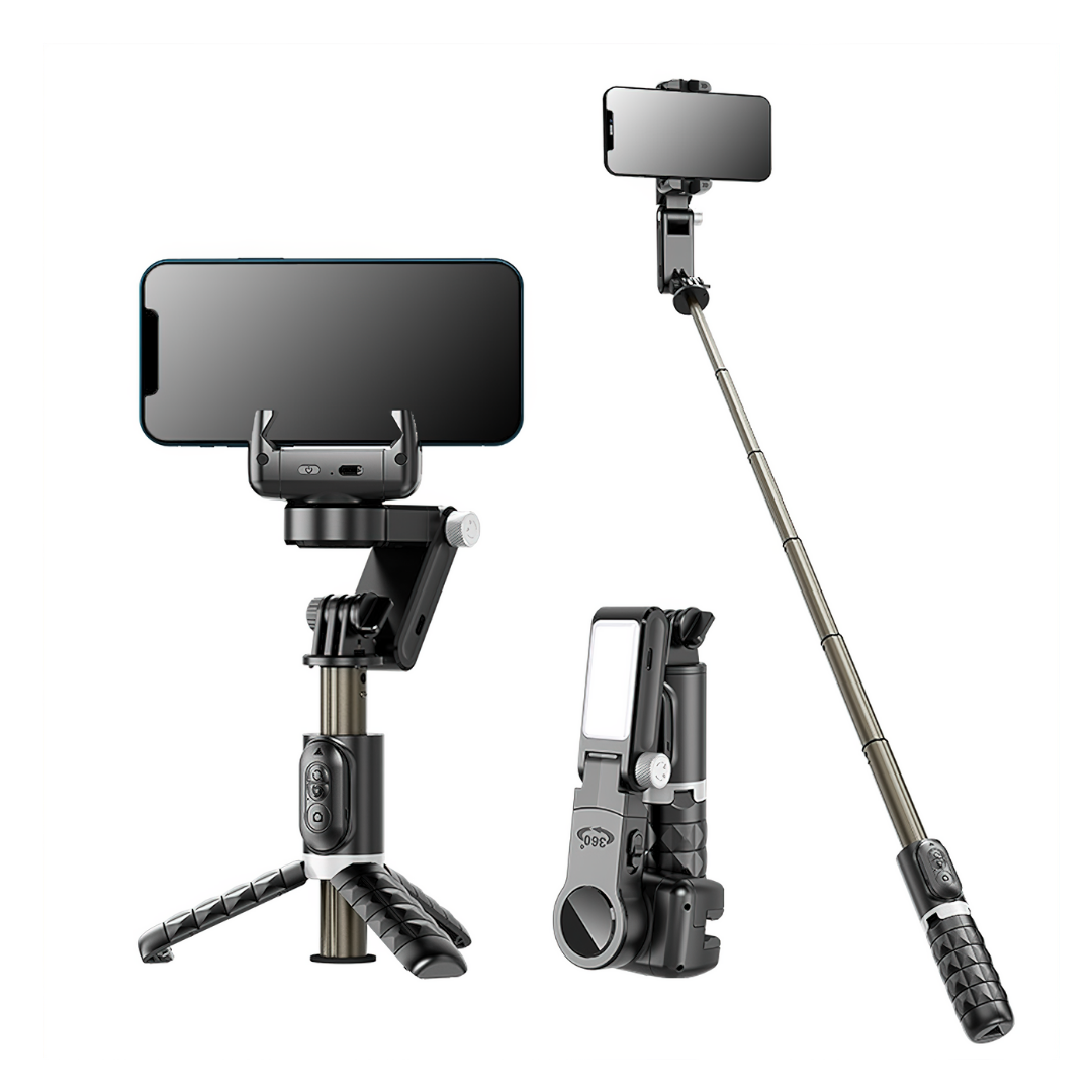 AutoFocus Tripod for Creators 360° Face Tracking Selfie Stick with Light and Remote 0