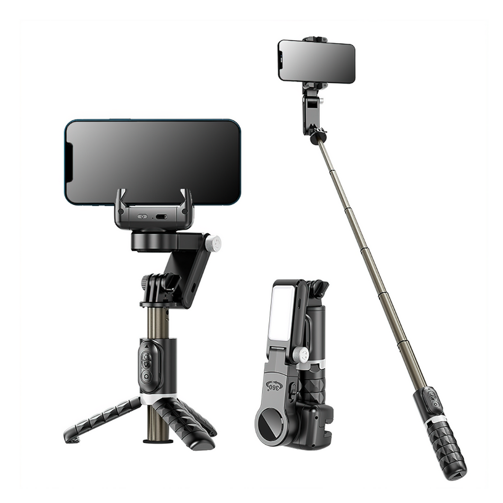 AutoFocus Tripod for Creators 360° Face Tracking Selfie Stick with Light and Remote 0