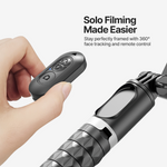 AutoFocus Tripod for Creators 360° Face Tracking Selfie Stick with Light and Remote 3