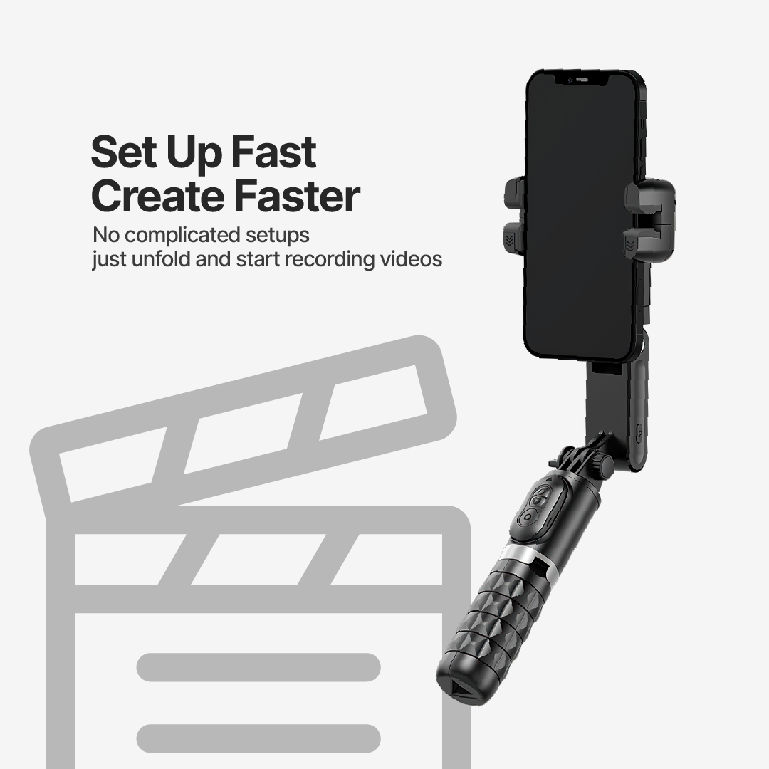 AutoFocus Tripod for Creators 360° Face Tracking Selfie Stick with Light and Remote 4