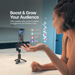 AutoFocus Tripod for Creators 360° Face Tracking Selfie Stick with Light and Remote 8