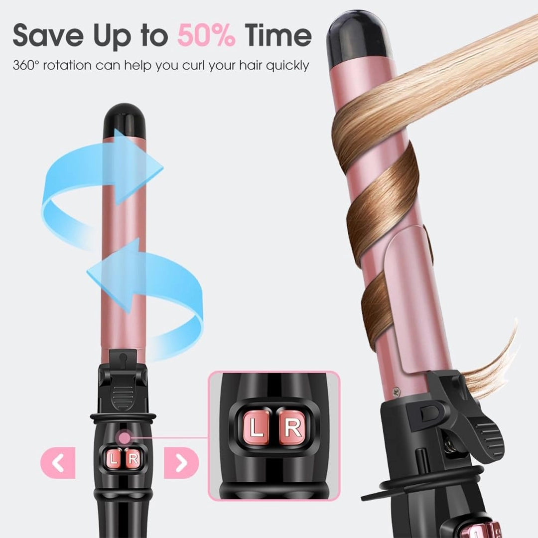 Auto Rotating Curling Iron with LED Display and Smart Temperature Settings 2