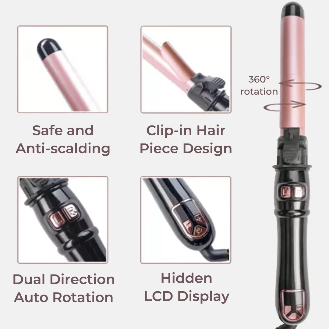Auto Rotating Curling Iron with LED Display and Smart Temperature Settings 4