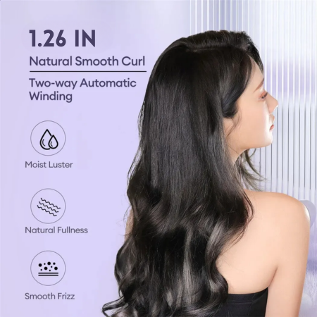 Automatic Rotating Curling Wand 2 in 1 Ceramic Hair Curler for Effortless Curls 1