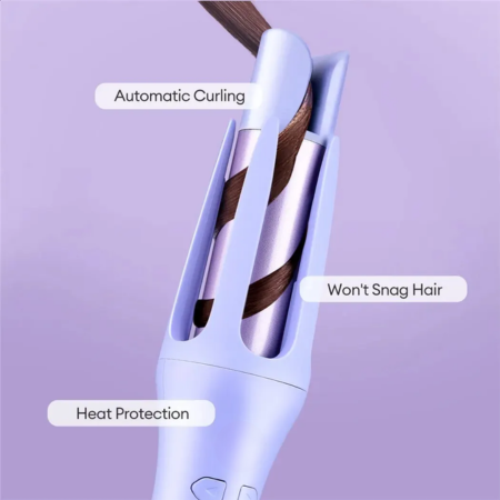 Automatic Rotating Curling Wand 2 in 1 Ceramic Hair Curler for Effortless Curls 2