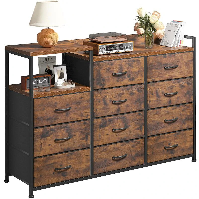 Black Tall Dresser - 11-Drawer Bedroom Dresser with Ample Storage for Sale - Versatile & Stylish Design 0