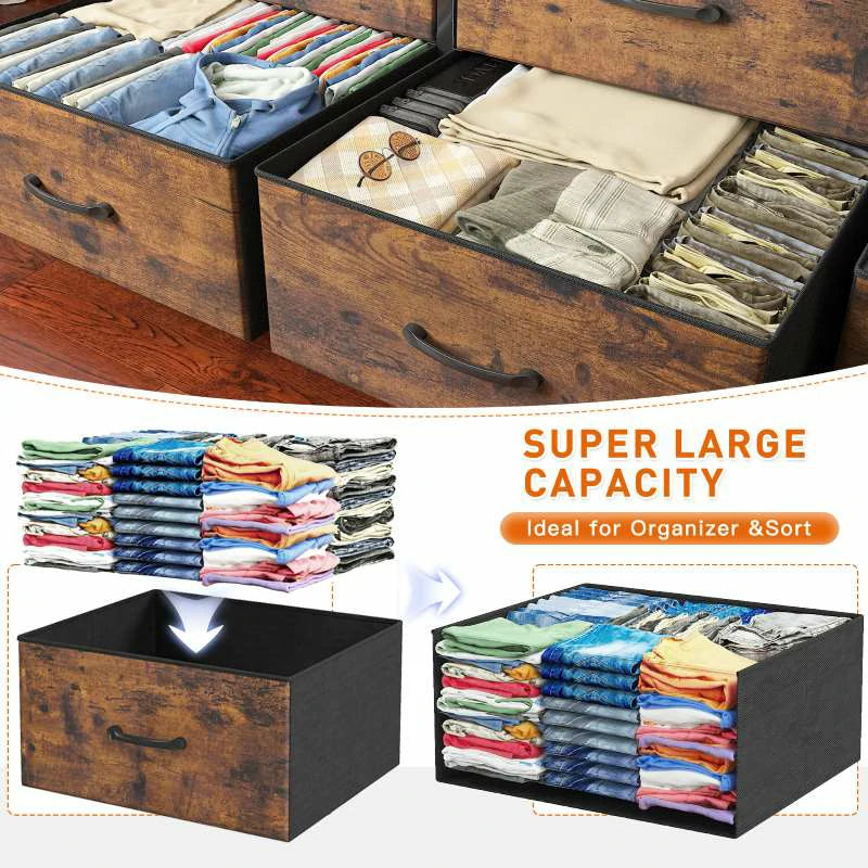 Black Tall Dresser - 11-Drawer Bedroom Dresser with Ample Storage for Sale - Versatile & Stylish Design 3