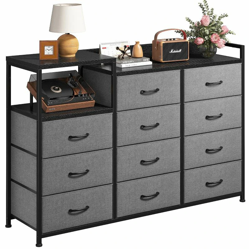 Black Tall Dresser - 11-Drawer Bedroom Dresser with Ample Storage for Sale - Versatile & Stylish Design 9