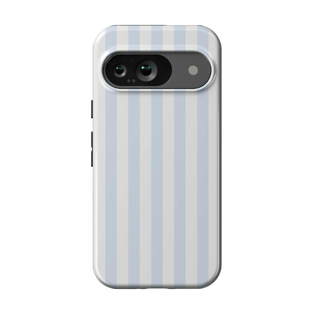 Blue Stripes Phone Case Soft Vertical Stripes Chic Design for Spring 27