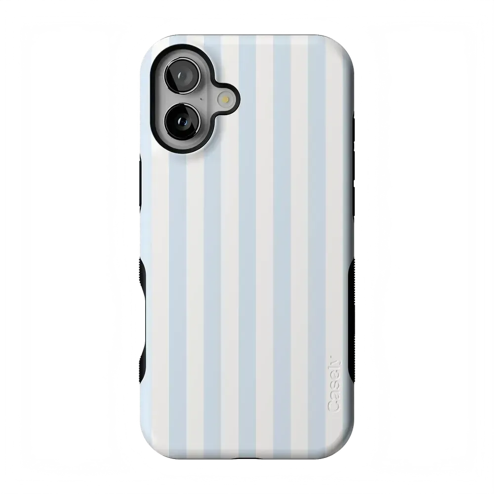 Blue Stripes Phone Case Soft Vertical Stripes Chic Design for Spring 29
