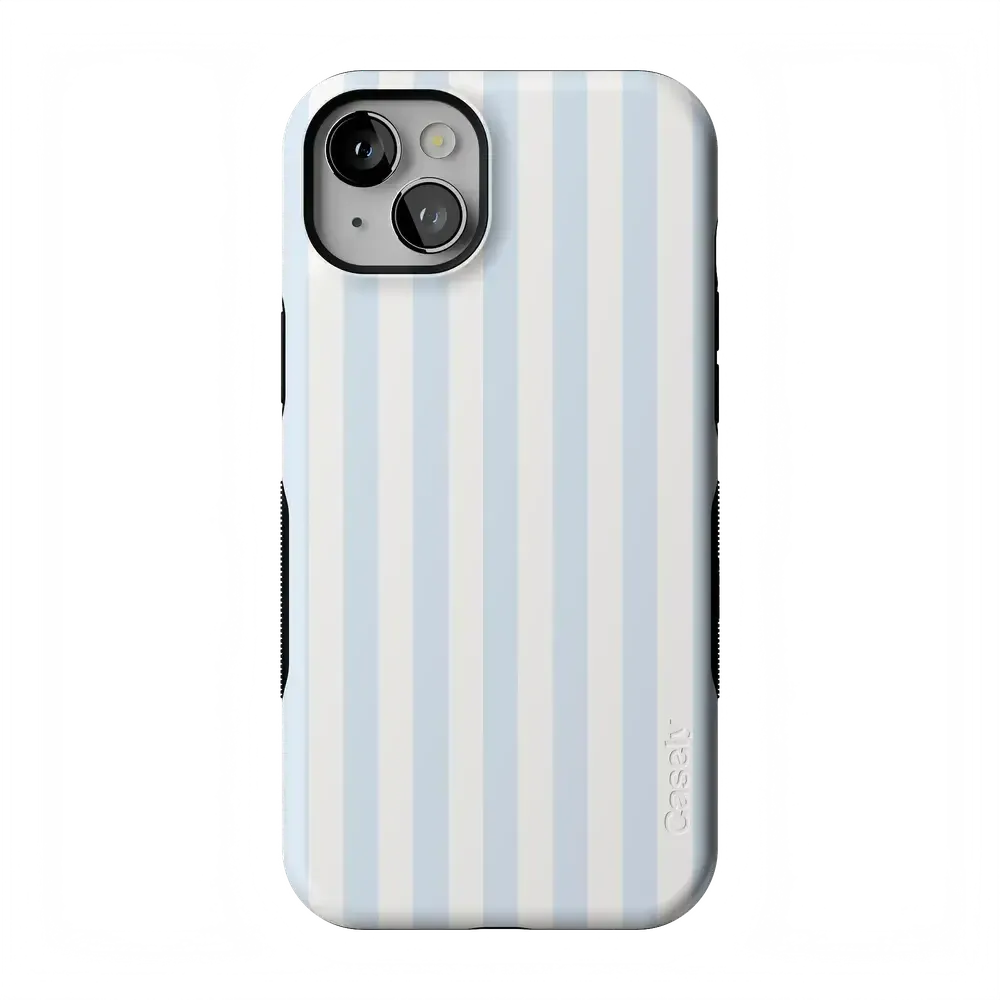 Blue Stripes Phone Case Soft Vertical Stripes Chic Design for Spring 30