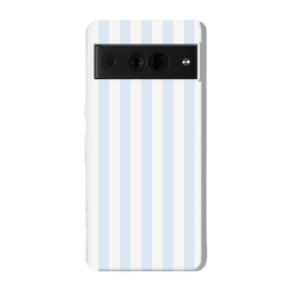 Blue Stripes Phone Case Soft Vertical Stripes Chic Design for Spring 35
