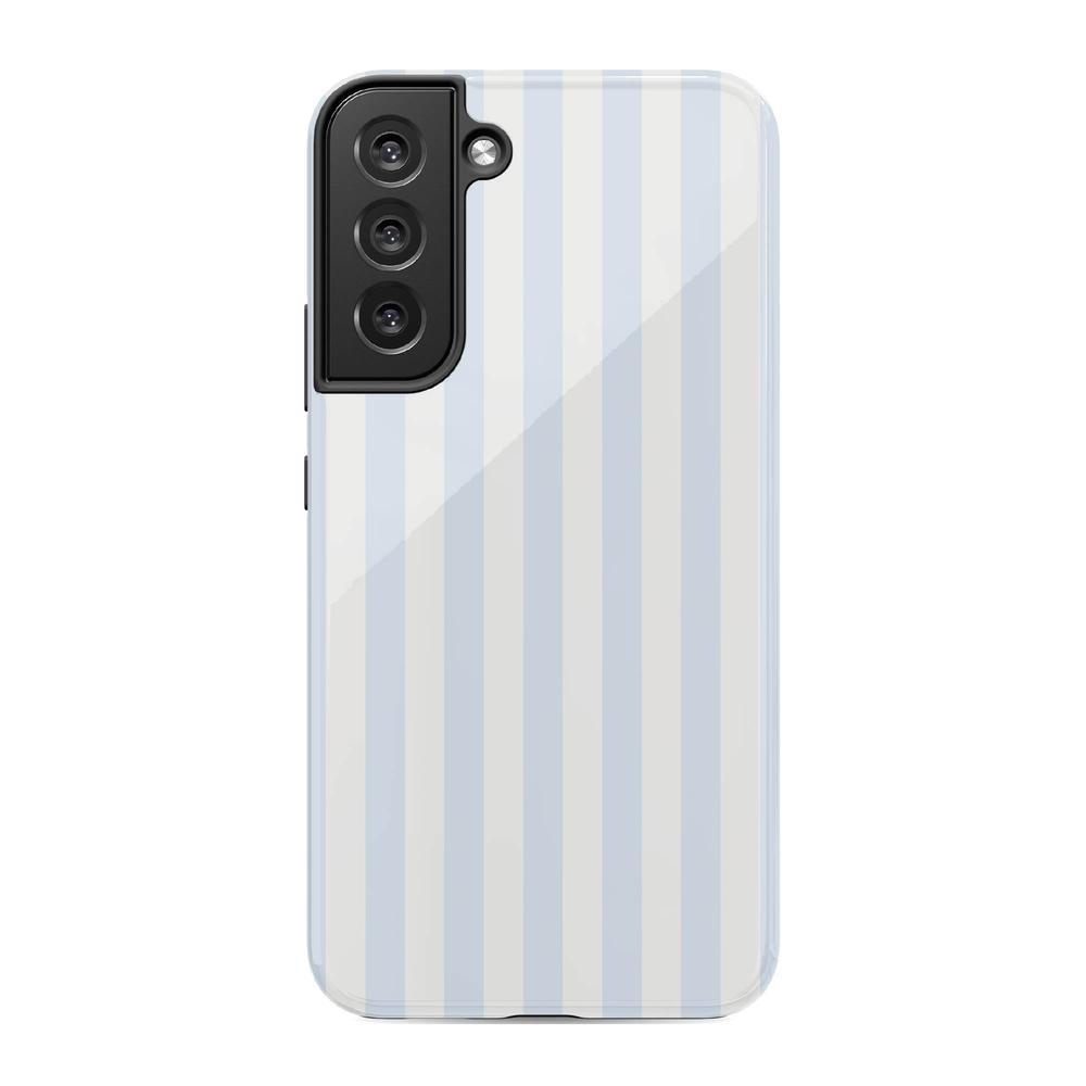 Blue Stripes Phone Case Soft Vertical Stripes Chic Design for Spring 36