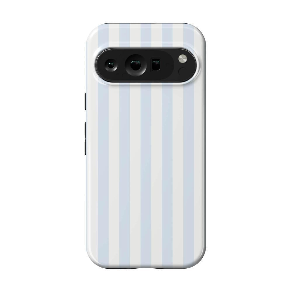Blue Stripes Phone Case Soft Vertical Stripes Chic Design for Spring 38