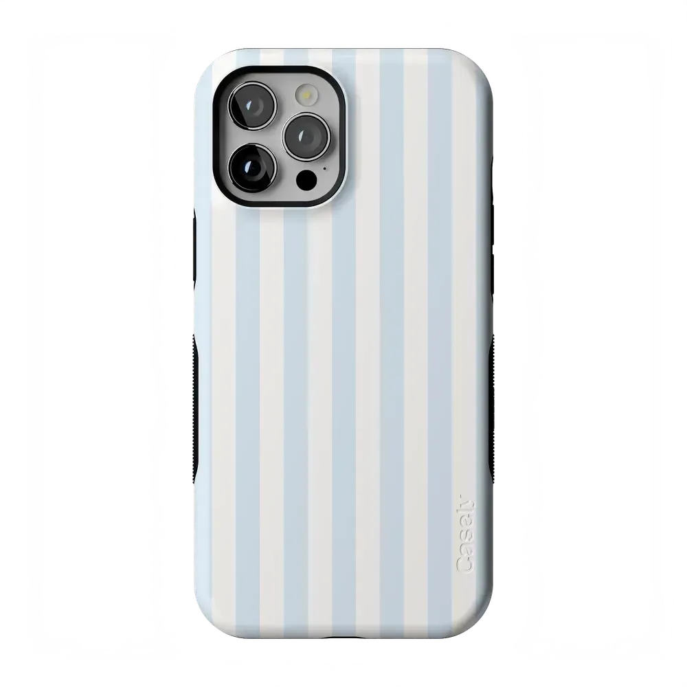 Blue Stripes Phone Case Soft Vertical Stripes Chic Design for Spring 39